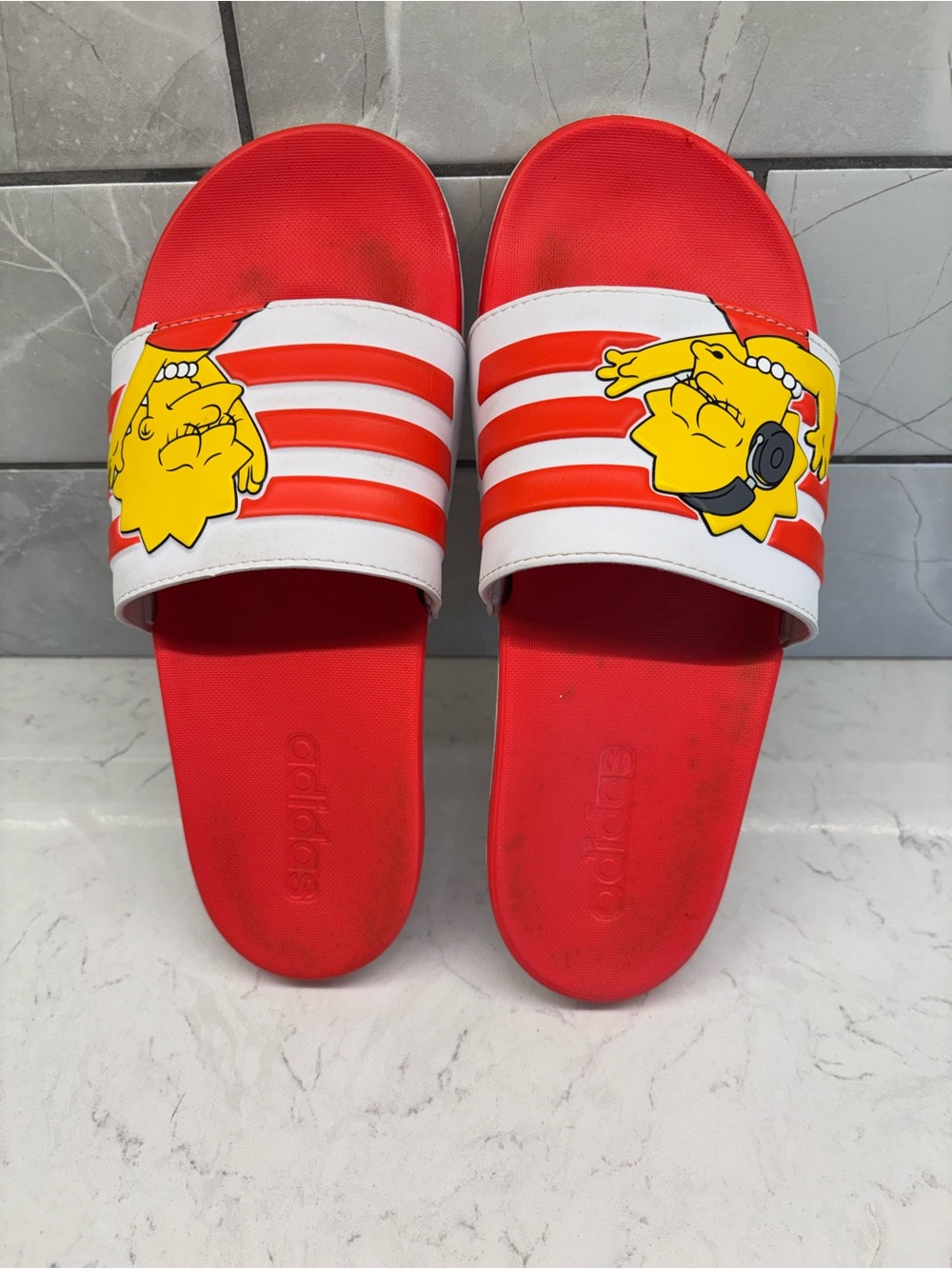 ADIDAS The Simpsons Adilette Comfort Slides Lisa Men Size 7